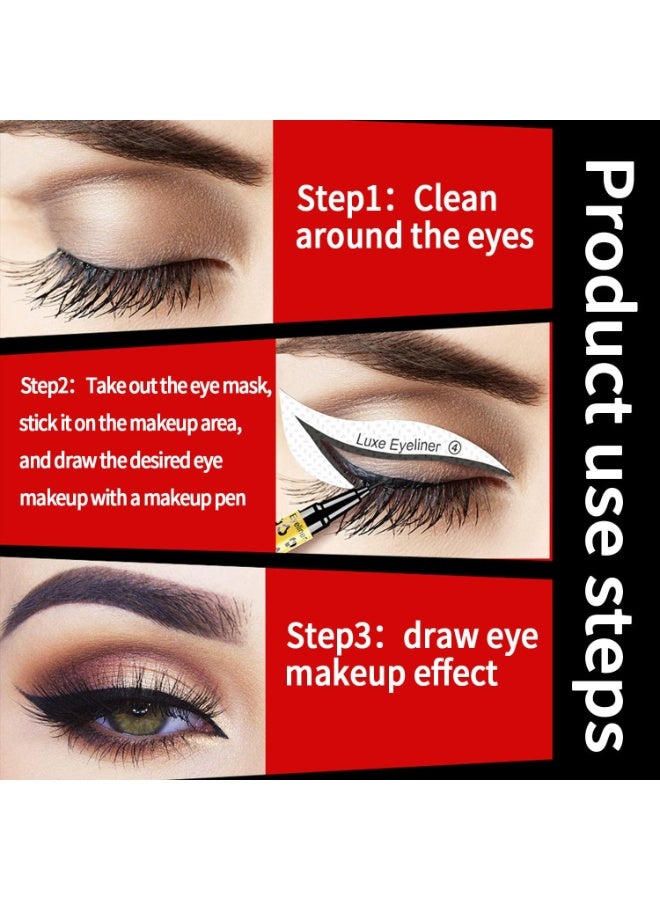 Eyeliner stencil stickers for a perfect eye look – 12 pieces - Image 3